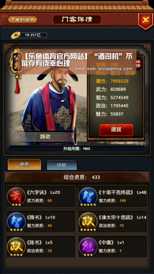 【乐鱼体育官方网站】“酒司机”不能存有侥幸心理(图3) 乐鱼体育官方网站